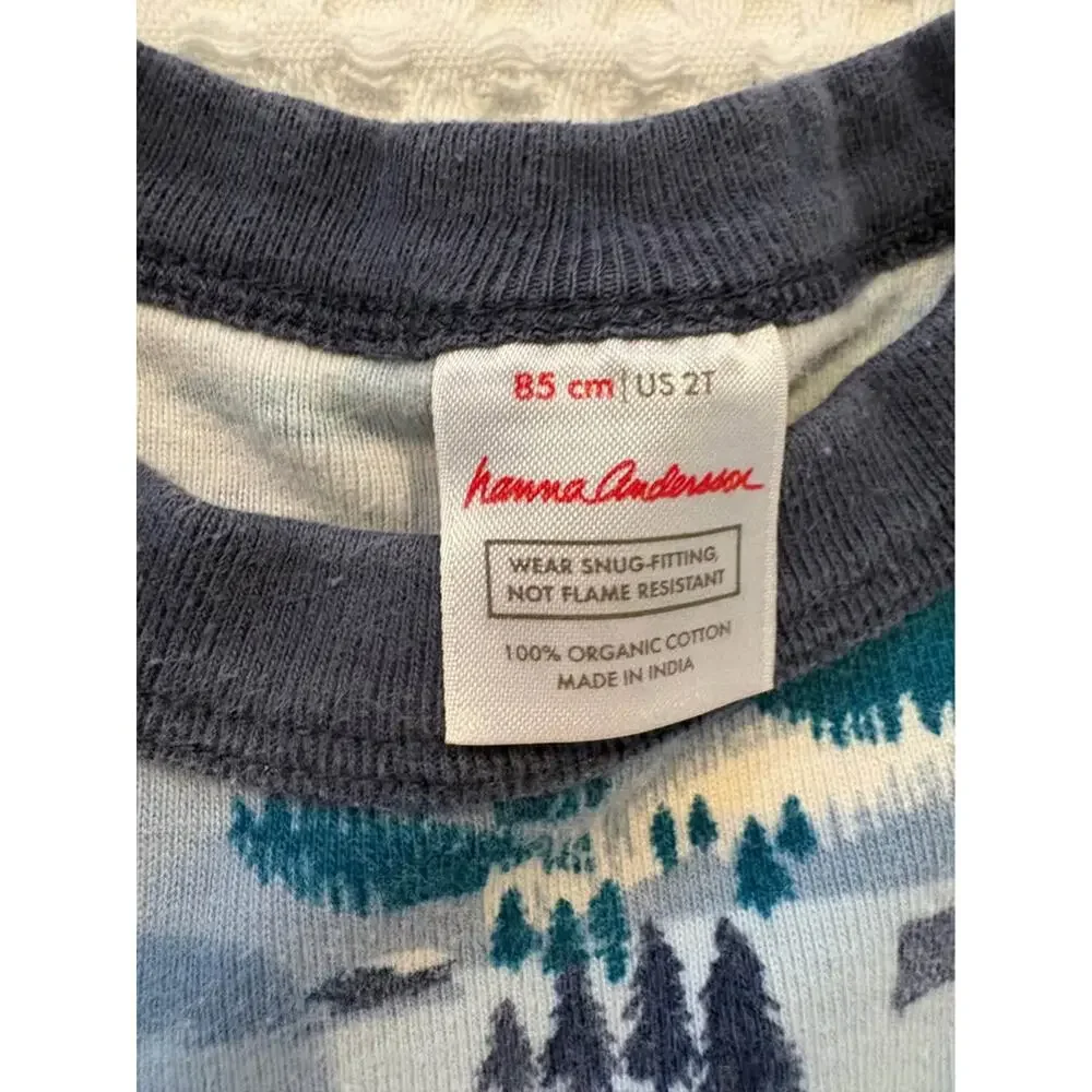 Hanna Andersson Winter Sports Hockey Ski 2-Piece Pajamas: 2T